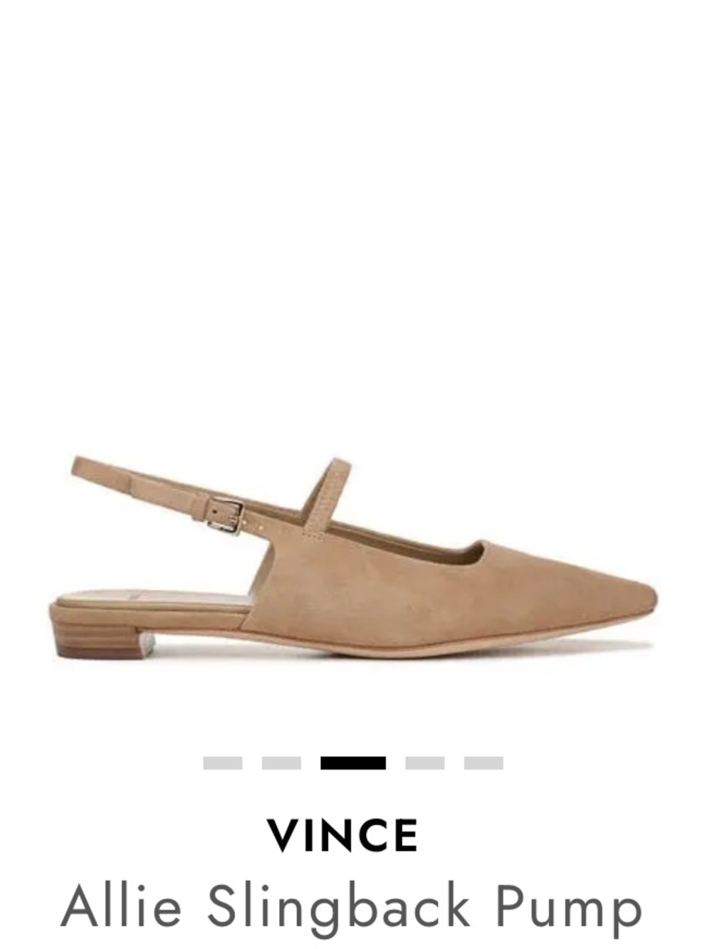 VINCE women 
Allie Slingback Pump $330 color: dune suede Sz 5.5 like new/no box